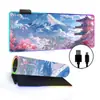 Alfombrilla de ratón luminosa RGB para Gaming E-Sports Pad para teclado Transfronterizo Estilo nacional Engrosada Pad para escritorio de oficina LED Colorida Tamaño Grande
