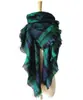 Bufanda de cuadros grandes camuflaje estilo celebridad nueva para mujer, pañuelo cuadrado, chal de cuadros coloridos