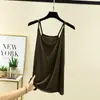 Camisola sexy de modal para mujer, cuello redondo, ropa interior de verano, corte ajustado, fina, top casual para usar por fuera