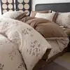 Estilo Retro Francés Grado A Madre y Bebé Lino Crudo Gasa Doble Juego de Sábanas de Cuatro Piezas Funda Nórdica Algodón Puro Dormitorio Juego de Tres Piezas~