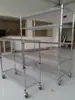 Almacén de Fábrica Hogar Malla de Alambre Cromado Estantería de Malla de Alambre Estante de Almacenamiento Multicapa Estante de Almacenamiento de Acero Inoxidable Estante de Exhibición para Almacenamiento