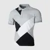 Camisa Polo Nueva de Manga Corta para Hombre Transfronteriza con Solapa Estampada en 3D y Transpirable, Moda Casual