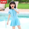 Traje de baño para niñas, nuevo traje de baño para niñas, otoño e invierno, de una pieza para bebés, para niños medianos y grandes, equipo de natación termal profesional al por mayor