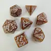 Set de Dados de Pascua de 7 Piezas, Diseño de Conejito, Set de Patrón Patentado Multilado, Dados para Juego de Mesa Dungeons & Dragons para Uso Transfronterizo