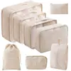 Conjunto de Armazenamento para Viagem Amazon Bolsa de Armazenamento para Viagem Conjunto de Oito Peças Bolsa de Armazenamento para Organização de Roupas de Viagem