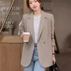 Jaqueta Blazer Casual Feminina 2026 Primavera Outono Nova de Alta Qualidade Estilosa Petite Estilo Coreano Versátil
