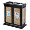 Caja de cubo de basura para clasificación exterior de acero inoxidable propiedad no reciclable ventas Parque protección ambiental interior y exterior Doble tubo pelable