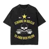 Fcah4F Dulce y Fresco Algodón Europeo y Americano Cuello Redondo Manga Regular Manga Corta Calle de Moda Estilo Europeo y Americano Suéter Tipo Holgado