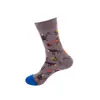 Calcetines Divertidos de Moda Novedosos Talla 37-44 Calcetines de Longitud Media para Hombres y Mujeres Calcetines Rústicos Calcetines de Algodón Calcetines de Pintura al Óleo Flor Real