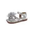 Zapatos de Princesa con Flores para Niñas Sandalias de Playa Abiertas para Niñas Verano 2025 Nuevos Sandalias Infantiles Francesas de Suela Suave Antideslizantes