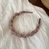 Diadema de Malla Plisada con Gradiente de Onda para Mujer, Accesorio Versátil de Verano que Hace que la Cara Parezca Más Pequeña, Diadema Elegante con Dientes para una Corona Alta