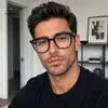 Gafas de moda que cambian de color para mujer, lentes lisos; lentes lisos para hombre, armazón cuadrado grande, transparente, adecuados para uso diario y para ir al trabajo