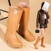 Botas de Lluvia Gruesas Impermeables Cálidas Antideslizantes de Tubo Alto para Cocina para Mujer, Zapatos de Goma para Mujer Adulta