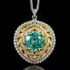 2025 Nova Joia Zhuang Shengsheng Fundo de Cobre Banhado a Ouro Corte Milenar Tesouro Colorido Pingente Elegante Pedra Feminina 14mm