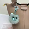 Chaveiro Pingente Bola de Carvão Dopamina Ursinho Pingente de Bolsa Bola de Carvão Imitação de Pelo de Visão Pingente