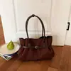 Bolso de mano retro de gamuza de nicho para otoño para mujer, nuevo bolso tote de moda 2026, bolso de hombro de gran capacidad para el día a día