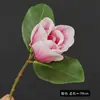 Flor de magnolia artificial de alta calidad con tacto realista, de una sola cabeza, flor falsa de aspecto premium para decoración de bodas y escenas de jardín.