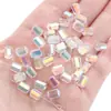 5.2X8Mm Cuentas Rectangulares Chapadas de Cristal de Vidrio Hechas a Mano DIY Pulsera Collar Accesorios Material de Cuentas para Hilo Joyería