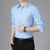 Camisa Blanca Casual de Manga Corta para Verano Camisa de Trabajo de Negocios para Hombre Vestido Profesional Azul Ropa para Hombre