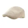 Gorra de Boina Retro Británica de Color Sólido para Mujer, Estilo Coreano Primavera y Otoño, Gorra de Pato Versátil que Adelgaza el Rostro, Boina de Calle de Moda para Pareja