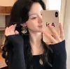 ¡Hace que la cara se vea más pequeña! Pendientes de Borlas Florales con Estampado de Leopardo para Mujer, Pendientes Exagerados con Estilo, Diseño de Nicho, Pendientes de Alta Gama