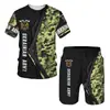 Novo Conjunto Esportivo de Verão Forças Especiais da Ucrânia Conjunto de Camiseta de Manga Curta com Shorts Roupa Esportiva Camuflada