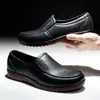 Botas de lluvia de plástico con suela de goma para hombre, botines cortos, zapatos de trabajo antideslizantes para chef de cocina, zapatos impermeables para pesca y obra de construcción