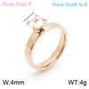 Joyería de Moda de Fábrica al por Mayor Anillo Coreano de Acero de Titanio Zircón Simple Anillo Chapado en Oro de 18K Regalo de San Valentín