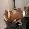2026 Color Sólido Gran Capacidad Patrón de Piedra Correa Ancha para el Hombro Nuevo Bolso de Hombro para Viajero Frecuente Pu para Mujer Bolso de Moda Casual Tendencia
