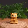 Nuevo Talla en Madera de Ciprés de Acantilado Animales del Zodiaco Chino Juguete Portátil Artículo de Mano Animal de Madera Maciza Lindo Chino Adorno Pequeño de Escritorio