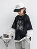 Sudadera Falsa de Dos Piezas para Niños, Estilo Primavera y Otoño, Nuevo Modelo 2026, Camiseta Base de Otoño para Niños Talla Mediana y Grande, Top de Otoño para Niños, Moderno