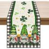 Promoção Quente da Amazon Caminho de Mesa de São Patrício Estampa de Trevo de Quatro Folhas da Sorte Toalha de Mesa Decorativa de Primavera para São Patrício