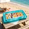 Barra de Hielo Inflable Rosa Estilo Ins de Venta Caliente Transfronteriza, PVC Engrosado Flotador para Fiesta en Piscina Portavasos Hielo