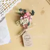 Mini ramo de flores secas reales de 12 cm, decoración de tarjeta de flor eterna, accesorios para caja de regalo, accesorios para fotografía, transfronterizo