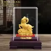 Ornamento de Veludo Flocado Ano do Carneiro Dourado Auspicioso e Desejoso Próspero Riqueza Presente de Reunião Anual Atraindo Riqueza e Tesouro Ornamento