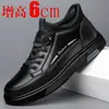 Nuevos Zapatos Casuales de Cuero para Otoño Zapatos de Tabla de Cuero para Hombre Zapatos para Hombre con Aumento Invisible de Altura 6 cm Venta Caliente Versátiles Modernos Transpirables