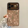 Adecuado para funda de teléfono Apple 17pm, iPhone 15 silicona, 16 tuerca floral con cordón, 18pro retro otoño e invierno