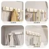Gancho para Puerta sin Taladro, Gancho Adhesivo de Fuerte Carga, Gancho de Almacenamiento para Cocina y Baño, Perchero Plegable Invisible Montado en Pared