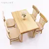1:12 Juguetes de Comida Miniatura para Casa de Muñecas Modelo de Muebles Mini ob11 B Mesa y Sillas de Comedor Juego de Cinco Piezas