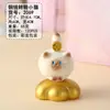 Figurinha de Gato Giratório Desenho Animado Tendência Presente Criativo Ornamento de Alívio de Estresse para Desktop Micro Paisagem