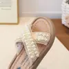 Pantuflas Versátiles de Moda y Estilo para Niñas para Exteriores Modelo Nuevo Verano 2026 para Niños Mayores Sandalias Casuales Diarias de Perlas
