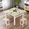 Mesa cuadrada, mesa de comedor rectangular, mesa de comedor simple para apartamentos pequeños, juego de mesa y sillas de comedor para restaurantes y tiendas de té con leche, mesa cuadrada