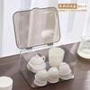 Caja de Almacenamiento para Juego de Té con Tapa a Prueba de Polvo Transparente Estante de Almacenamiento para Tazas de Té de Mesa Estante de Almacenamiento para Tetera Kung Fu