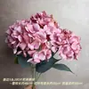 Ramo de hortensias artificiales de 5 cabezas con bordes rizados, arreglo floral vintage para bodas, colores otoñales para exteriores, decoración de alta gama para el hogar