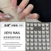 Pegatina Japonesa Ins de Metal Plateado Mariposa Líquida para Uñas 5D en Relieve Color Mágico Adhesiva Impermeable Calcomanía de Arte para Uñas