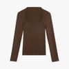 Outono e Inverno 2024 Nova Roupa Íntima Térmica com Aquecimento Design Francês Gola Grande Clavícula Exposta Elástico Camiseta para Usar por Baixo