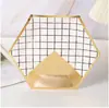 Novo Prato de Papel Hexagonal Colorido Hot Stamping Suprimentos para Festa de Aniversário Prato de Papel Diamante Descartável Spot Atacado