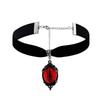 Comércio Transfronteiriço Amazon Gótico Vampiro Convidado Pingente Olho Vermelho Colar de Veludo