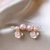 Pendientes de Borla de Perlas Estilo Francés con Cierre de Plata 925 para Mujer, Tachuelas de Temperamento de Lujo Ligero, Nuevo Modelo 2026, Pendientes de Alta Gama para Primavera y Verano