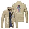 Primavera y Otoño Europeo y Americano Nuevo Para Usar Afuera Cuello Alto Salvaje Estampado de Logo de Coche Chaqueta Caballo Casual Juvenil Negocios Cremallera Chaqueta Deportiva